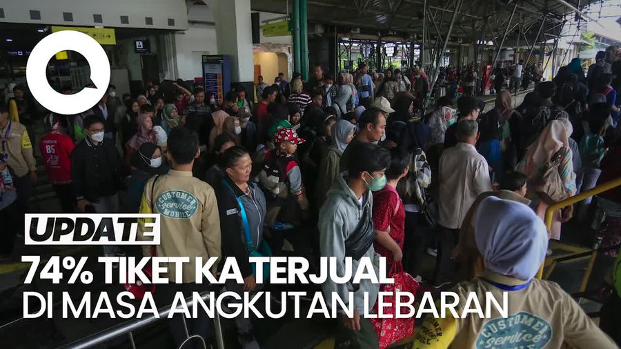 KAI Catat Penjualan Tiket Kereta Api Musim Mudik 74%, Arus Balik 64%