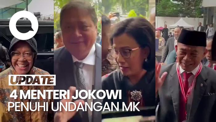 4 Menteri Tiba di MK, Siap Berikan Keterangan di Sidang Sengketa Pilpres
