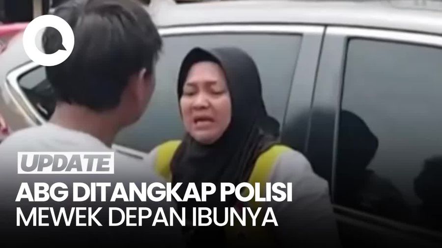 Viral ABG Mau Tawuran Diciduk Polisi, Mewek Tak Dapat Maaf dari Ibu