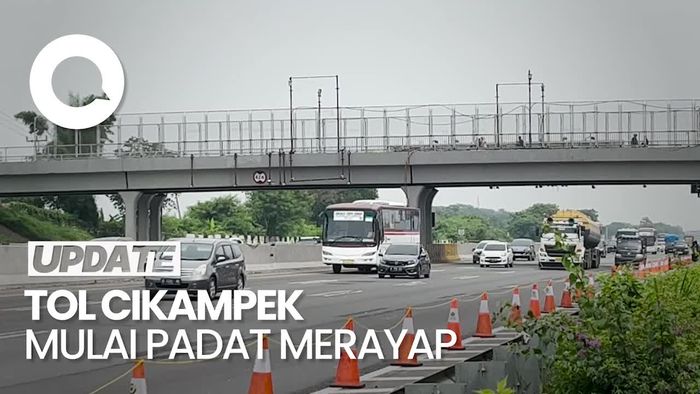 H-4 Lebaran, Situasi Lalin Tol Cikampek Mulai Padat Merayap