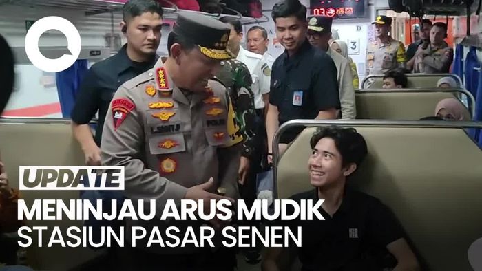 Kapolri-Menhub Tinjau Stasiun Pasar Senen H-4 Lebaran