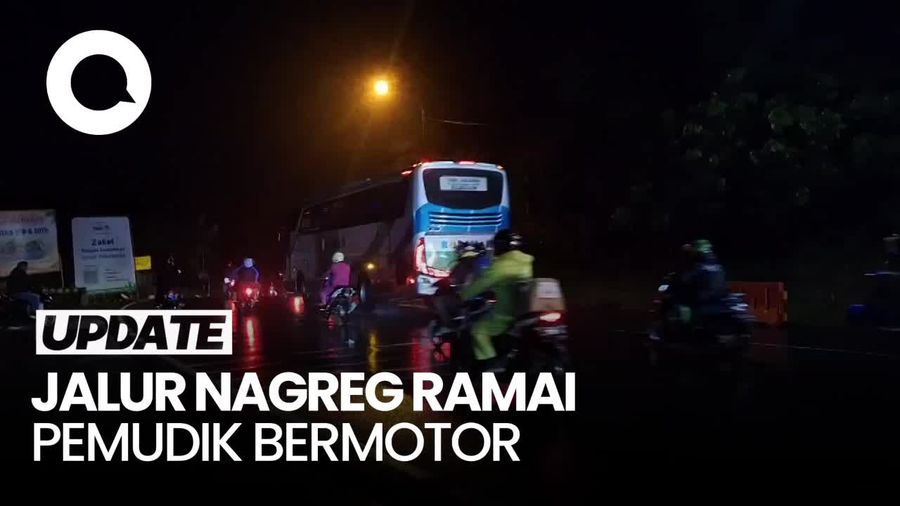 Suasana Jalur Nagreg Malam Hari Mulai Ramai Pemudik