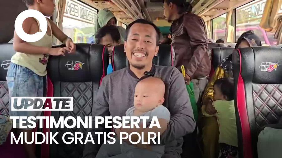 Bahagianya Peserta Mudik Gratis Polri: Saya Happy Sekeluarga!