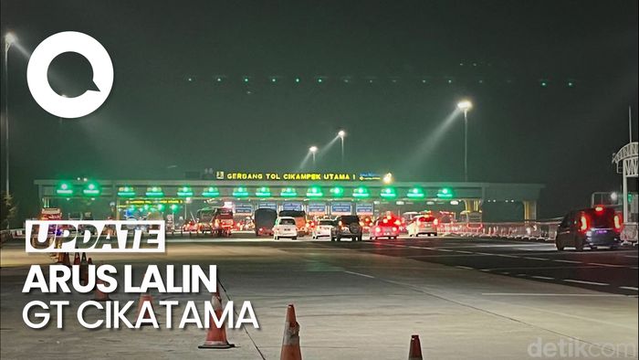 Kondisi Terkini di GT Cikatama: One Way Diterapkan-Lalin Ramai Lancar