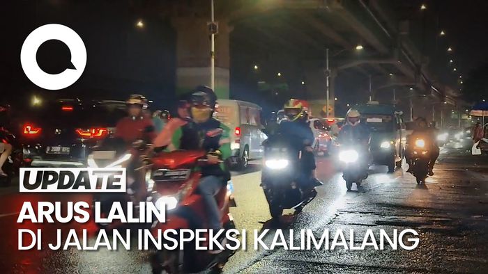 Pemudik Bermotor Mulai Padati Kalimalang Malam Ini