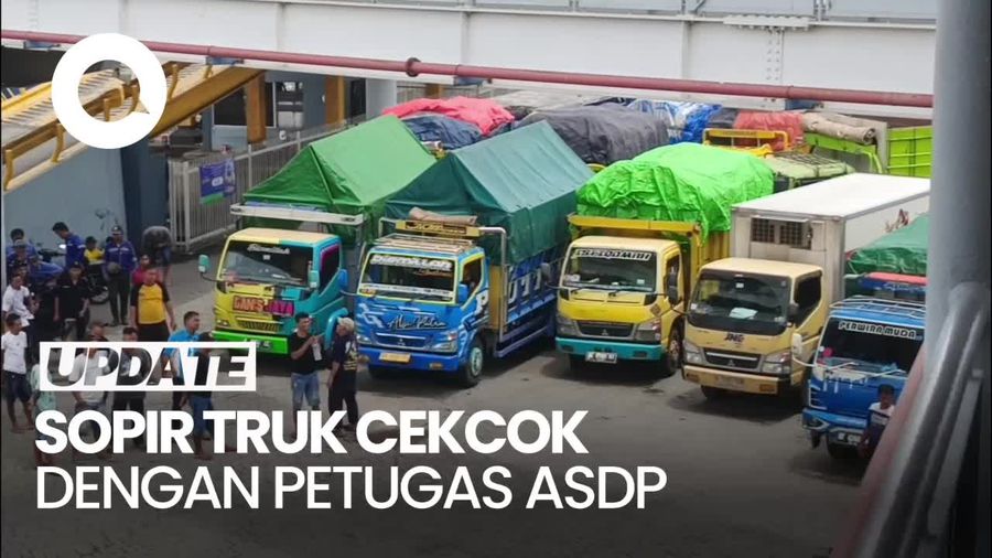 15 Jam Terjebak di Pelabuhan Bakauheni, Puluhan Sopir Truk Ngamuk