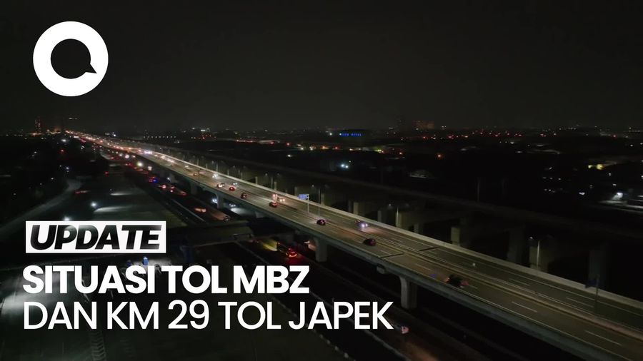 Pantauan Udara: Tol MBZ dan Km 29 Tol Japek Lancar di H-3 Lebaran