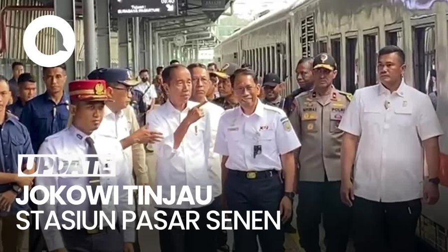 Jokowi Tinjau Mudik di Stasiun Pasar Senen: Semuanya Rapi
