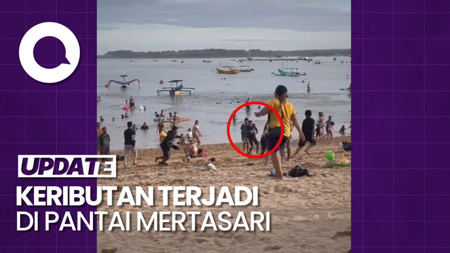 Sekelompok Pemuda Ribut di Pantai Mertasari Sanur