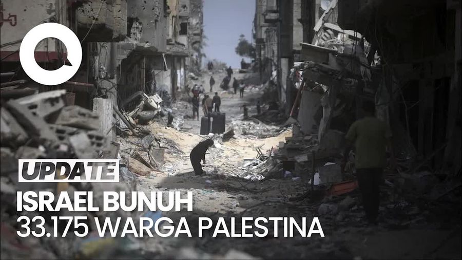 Warga Palestina Tewas Akibat Serangan Israel Tembus 33.175 Orang