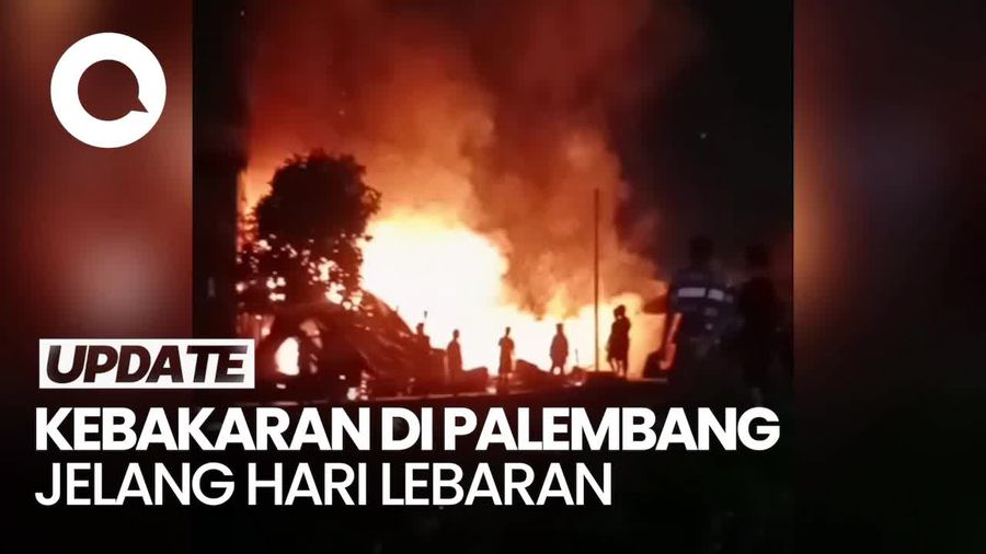 H-1 Lebaran 6 Rumah di Palembang Kebakaran, 1 Orang Tewas di Toilet