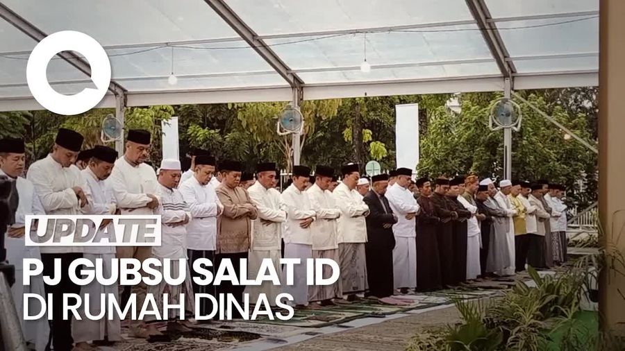 Pj Gubsu Salat Id di Masjid Rumah Dinas, Edy Rahmayadi Hadir