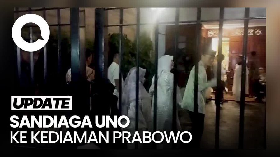 Sandiaga Uno Sambangi Open House Prabowo Subianto