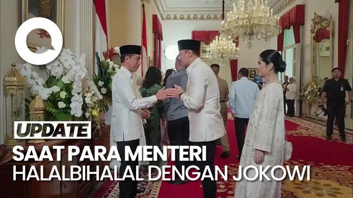 Momen AHY-Sandiaga Salaman dengan Jokowi di Open House Istana