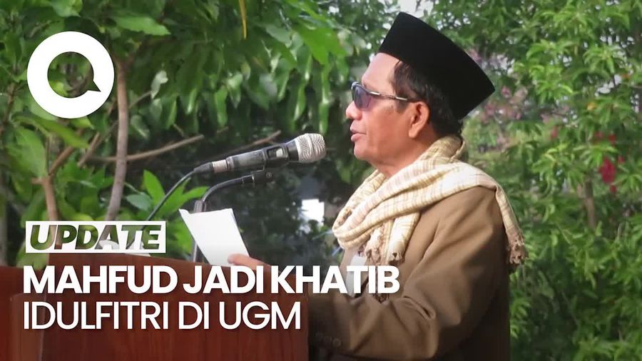 Pesan Mahfud Saat Jadi Khatib Salat Id di UGM