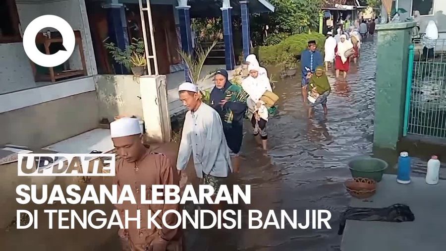 Curhat Warga Kota Pasuruan Lebaran di Tengah Banjir