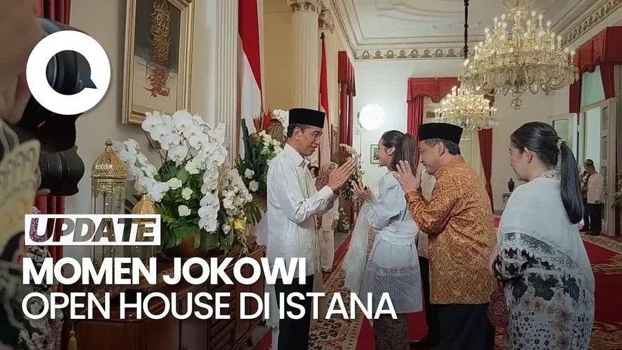 Jokowi Open House di Istana, Menteri-menteri Ikut Antre Bareng Masyarakat