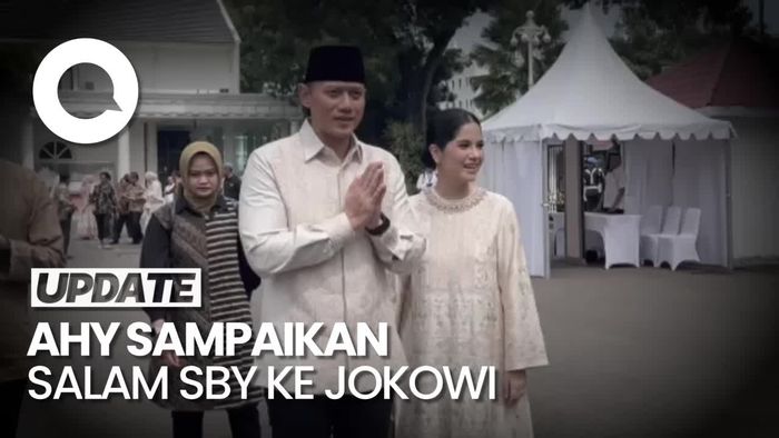 AHY Sampaikan Salam SBY ke Jokowi saat Hadiri Open House di Istana