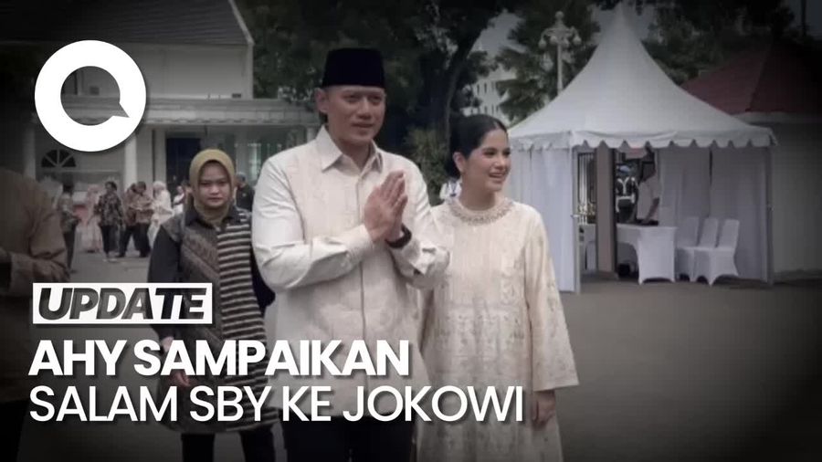 AHY Sampaikan Salam SBY ke Jokowi saat Hadiri Open House di Istana