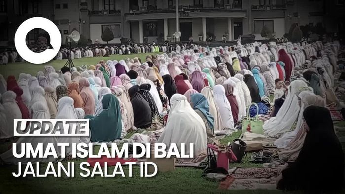 Ribuan Jemaah Salat Idulfitri di Badung Bali Padati Lapangan Puspem