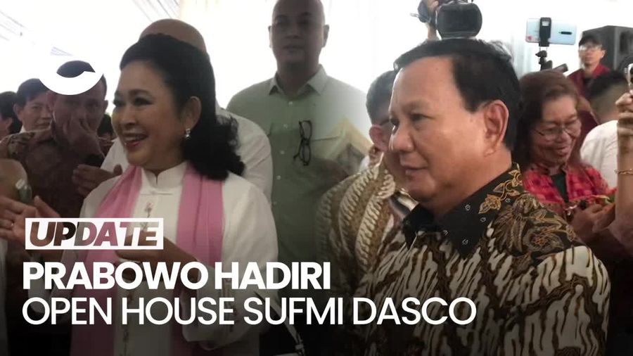 Prabowo Hadiri Open House Sufmi Dasco, Ketemu Kapolri