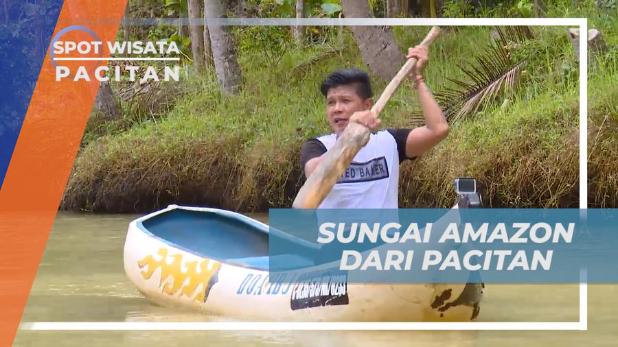 Dayung Sampan Menyusuri Sungai Cokel, Amazon Ala Pacitan