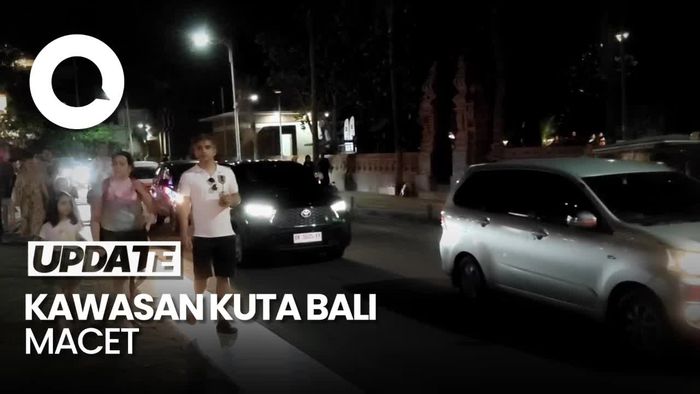 Kawasan Kuta Bali Macet Saat Libur Lebaran