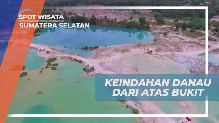 Menikmati Keindahan Panorama Danau Air Batu di Atas Bukit, Sumatera Selatan
