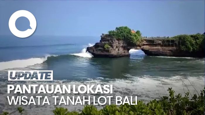 Suasana Lokasi Wisata Tanah Lot di H+1 Lebaran