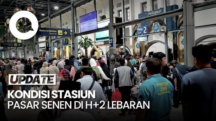 23.875 Orang Berangkat dari Stasiun Pasar Senen Pada H+2 Lebaran