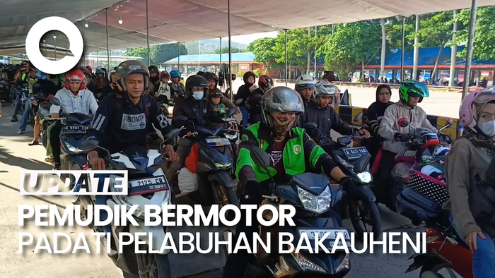 H+2 Lebaran, Pemudik Roda Dua Padati Pelabuhan Bakauheni