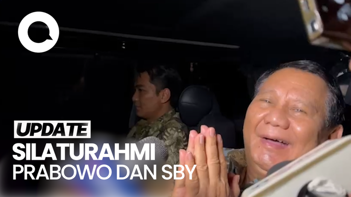 Kunjungi SBY di Cikeas, Prabowo: Lebaran, Datang ke Senior