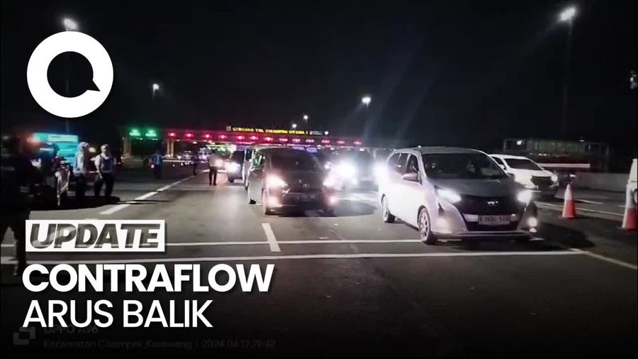 Tol Japek Arah Jakarta Macet, Contraflow Diberlakukan