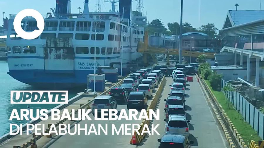 Pelabuhan Merak Padat saat Arus Balik Lebaran