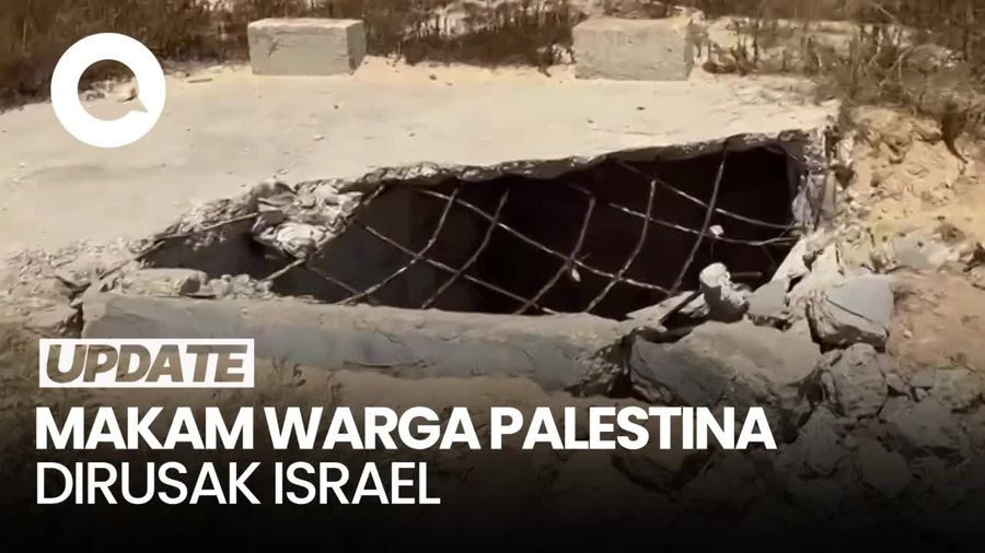 Tentara Israel Hancurkan Makam Warga Palestina di Khan Younis