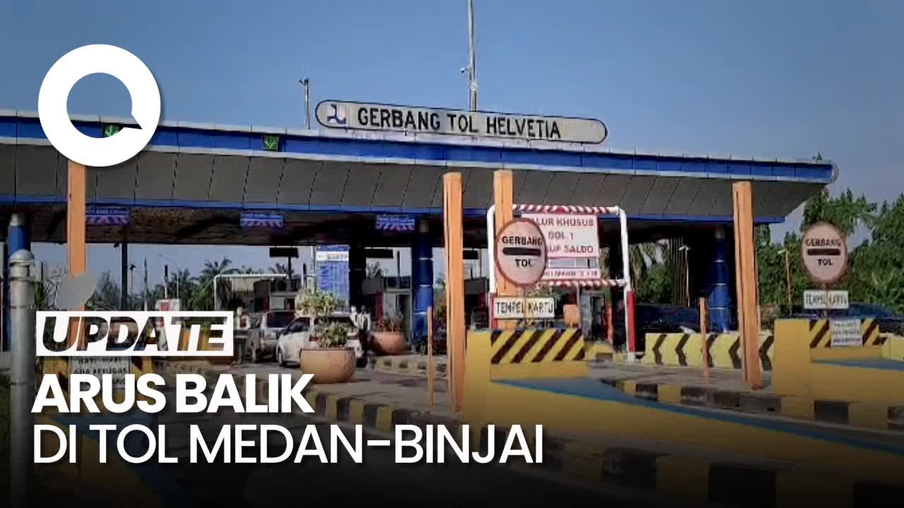 Penampakan Arus Balik di Tol Medan-Binjai, Terpantau Ramai Lancar thumbnail