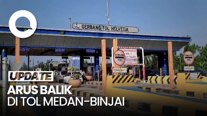 Penampakan Arus Balik di Tol Medan-Binjai, Terpantau Ramai Lancar
