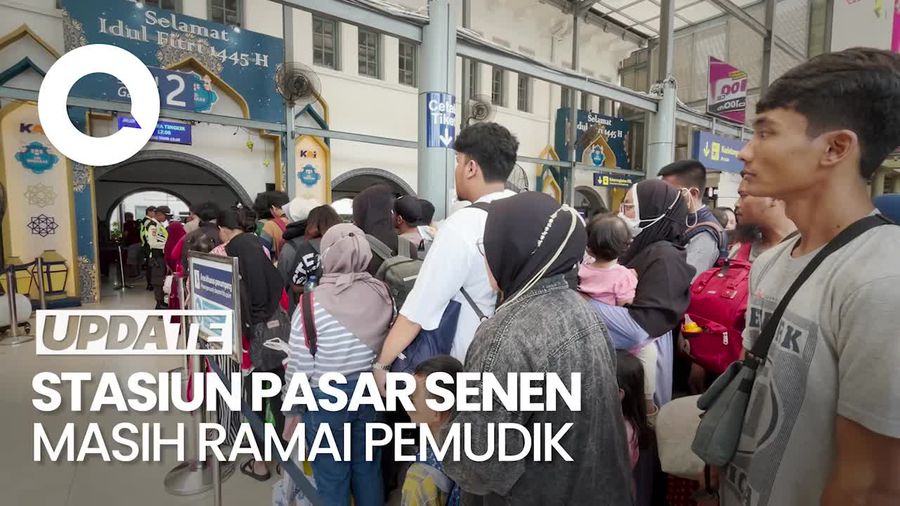 23.550 Pemudik Berangkat dari Stasiun Pasar Senen pada H+3 Lebaran