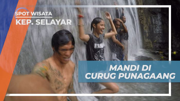 Berbagi Keseruan, Mandi-mandi di Bawah Aliran Air Terjun Punagaang, Kepulauan Selayar