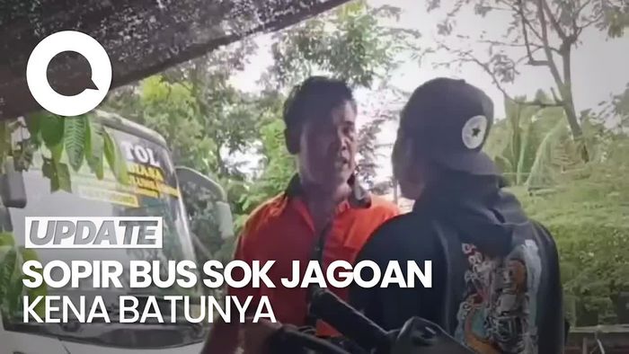 Marah Gegara Ditegur Lawan Arah, Sopir Bus Bagong Akhirnya Ditilang-Diskors