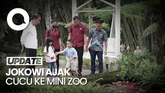 Libur Lebaran, Jokowi Ajak Cucu Mengenal Binatang di Deli Serdang