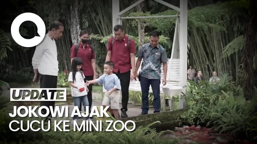 Libur Lebaran, Jokowi Ajak Cucu Mengenal Binatang di Deli Serdang
