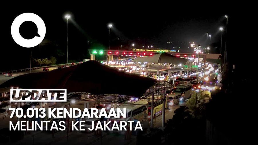 Penampakan Kemacetan Puncak Arus Balik di GT Cikampek