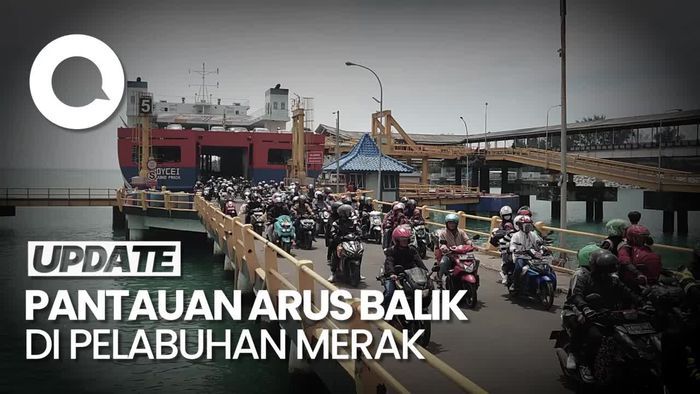 Arus Balik di Pelabuhan Merak, Pemudik Bermotor Kembali ke Jawa