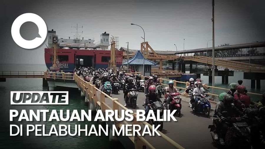 Arus Balik di Pelabuhan Merak, Pemudik Bermotor Kembali ke Jawa