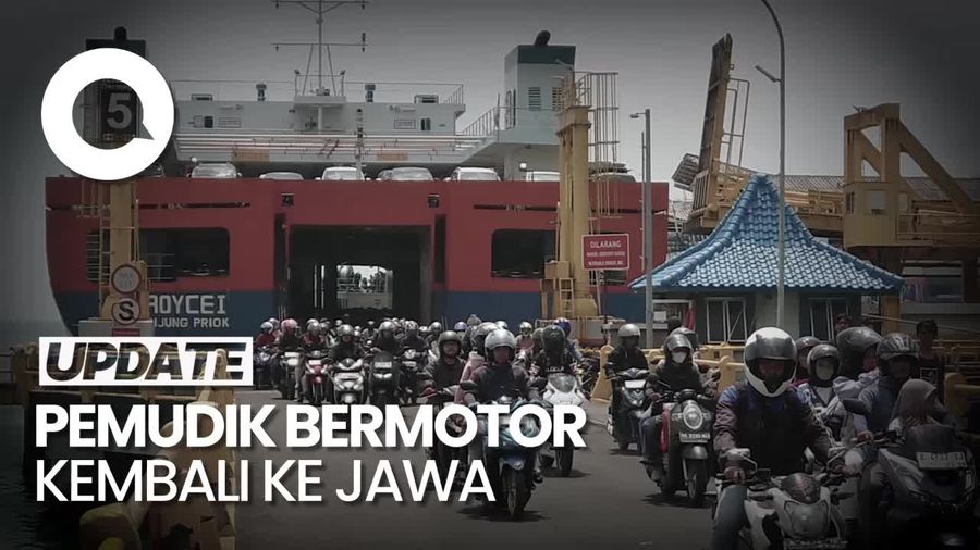 Pelabuhan Merak Mulai Kedatangan Pemudik Bermotor dari Sumatera
