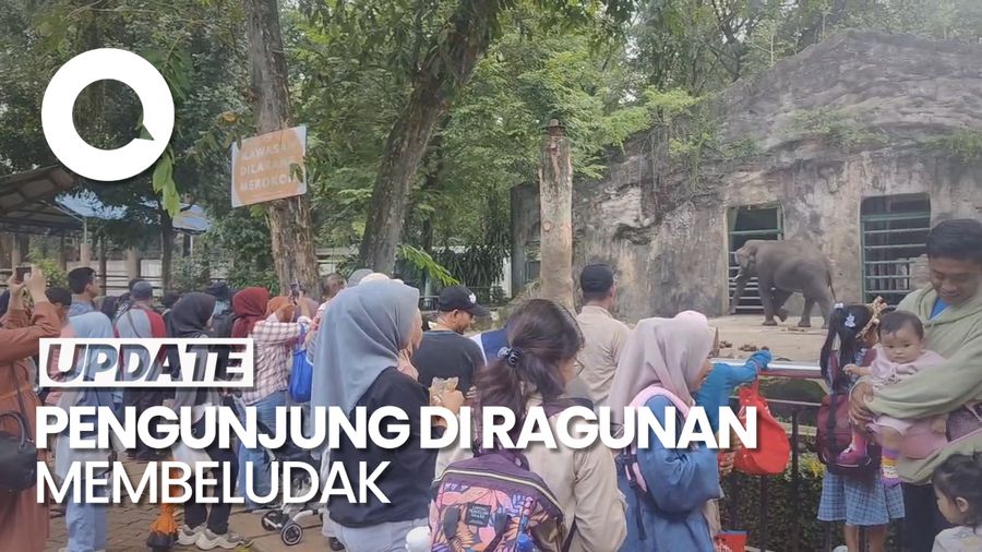 Suasana Taman Margasatwa Ragunan di H+4 Lebaran: Pengunjung Membeludak