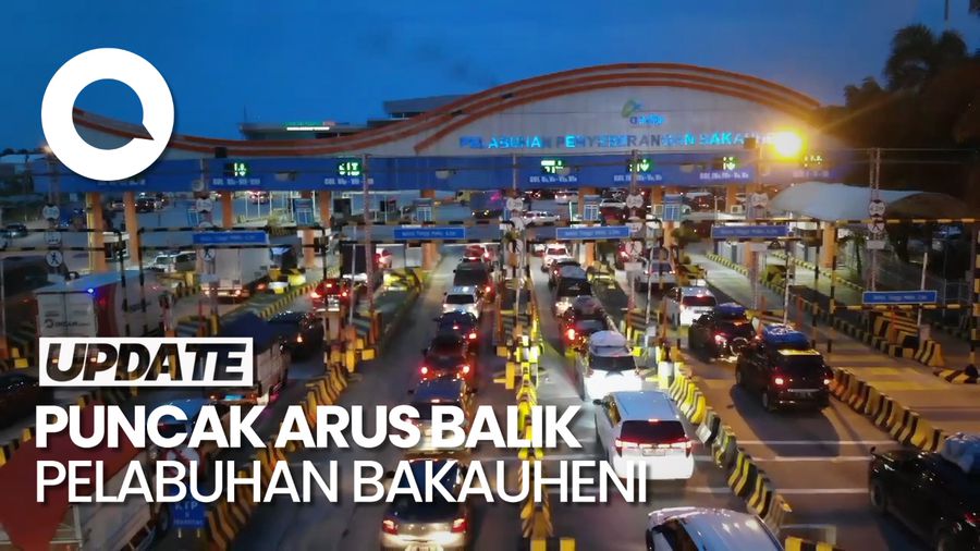Video dari Udara: Penampakan Puncak Arus Balik di Pelabuhan Bakauheni