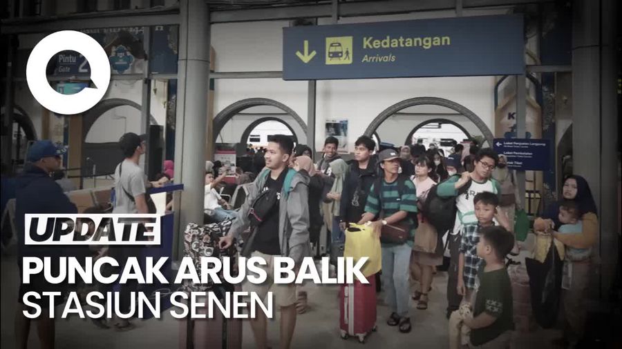 Pemudik Mulai Kembali ke Jakarta via Stasiun Pasar Senen
