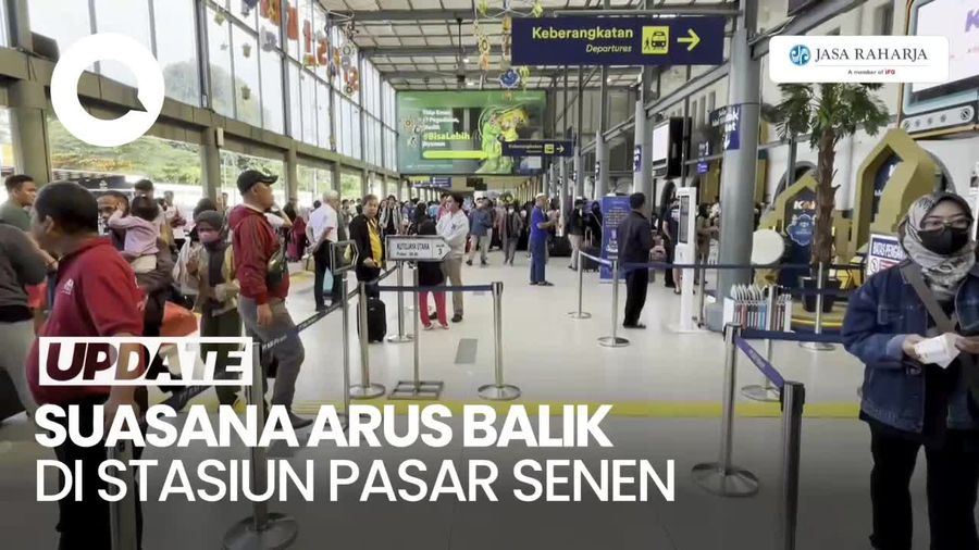 Stasiun Pasar Senen Ramai di H+4 Lebaran